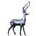 不锈钢镜面鹿型园林雕塑