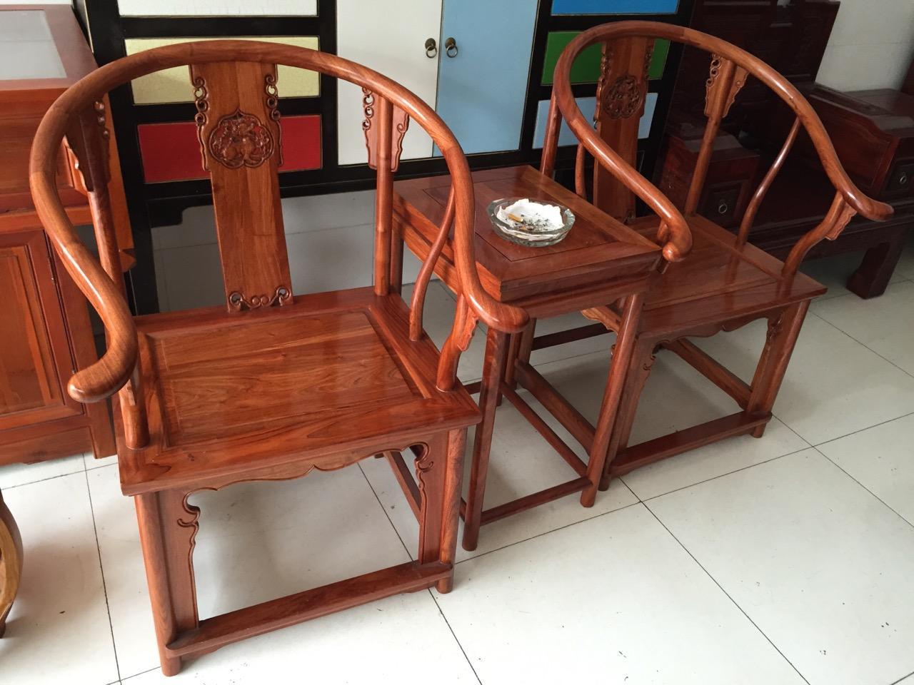 重庆禅意新中式黑胡桃设计师官帽椅茶椅茶室椅子老榆木免漆禅椅