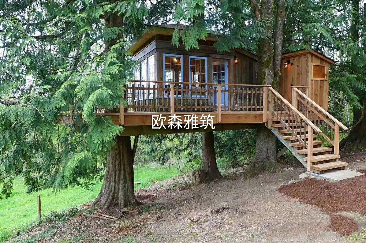胶合木结构，度假村树屋，可移动木屋，