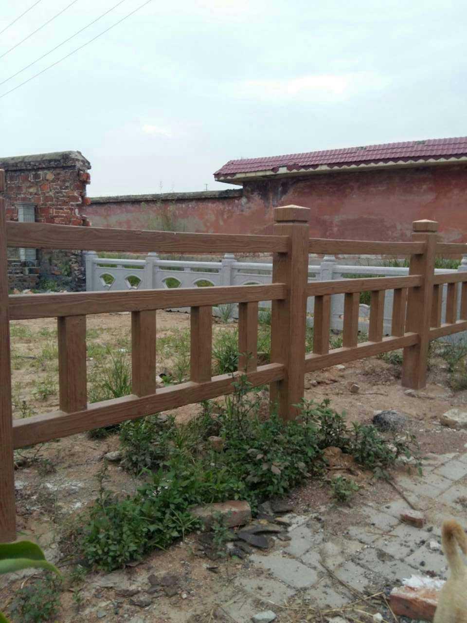 江西水泥艺术仿木护栏围栏栏杆专业施工