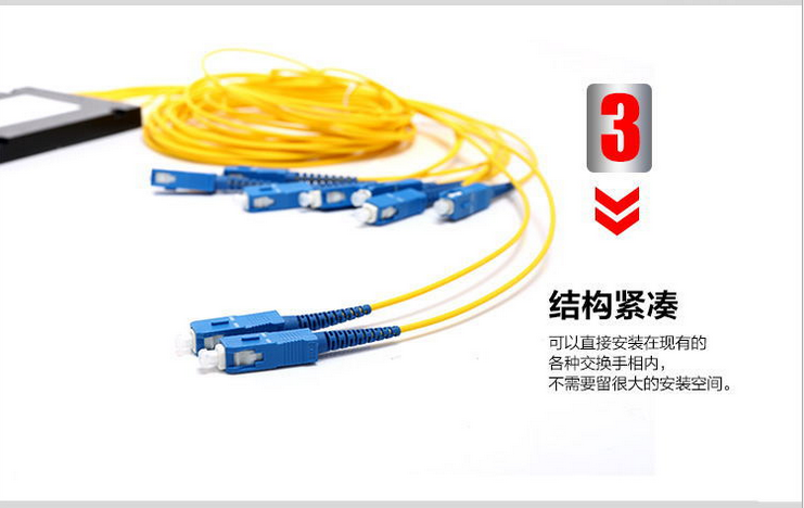 PLC盒式光分路器 光纤分路器1分8盒式 SC接口