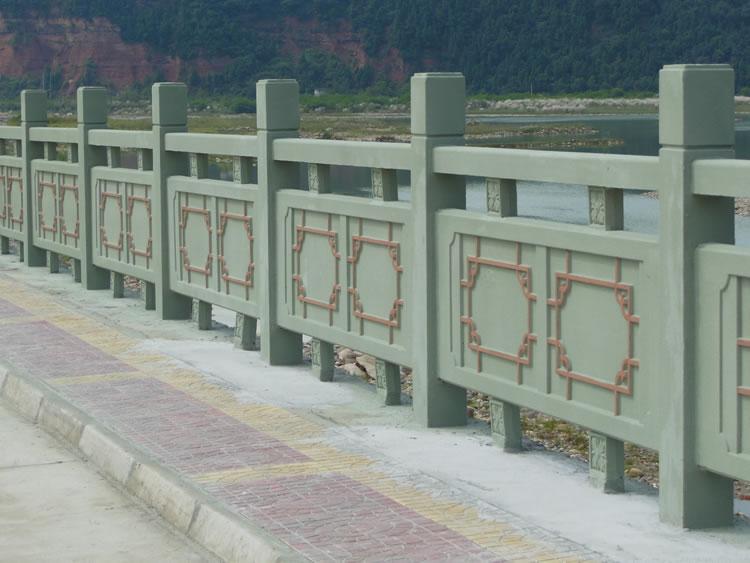 古代水泥仿汉白玉栏杆，镂空铸造石河堤护栏，贵州仿木栏杆