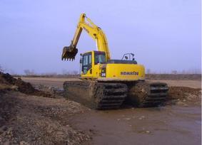 湿地沼泽挖掘机出租水上挖掘机打桩