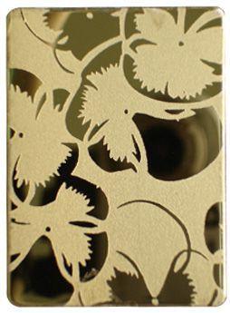精益求精加工不锈钢彩色板/金黄镜面蚀刻海棠花不锈钢装饰板