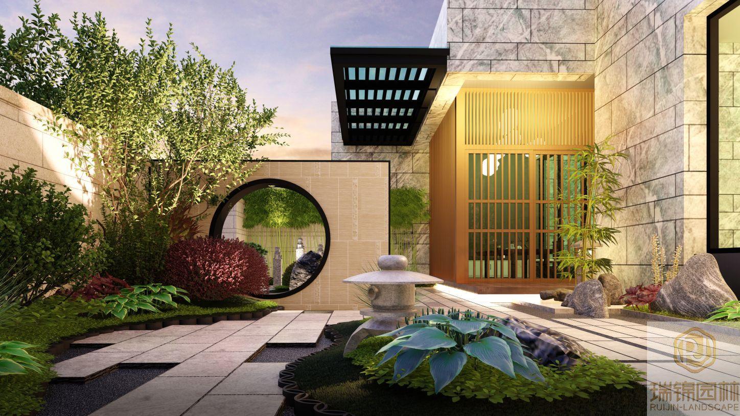 眉山雅安乐山花园设计公司/私家花园设计/自建别墅花园设计/现代新中式庭院
