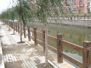 河道水泥仿木栏杆