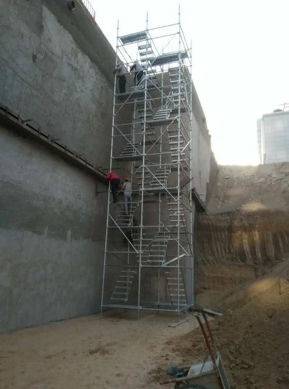 天津速安捷专业搭拆高架桥安全爬梯 热镀锌工艺