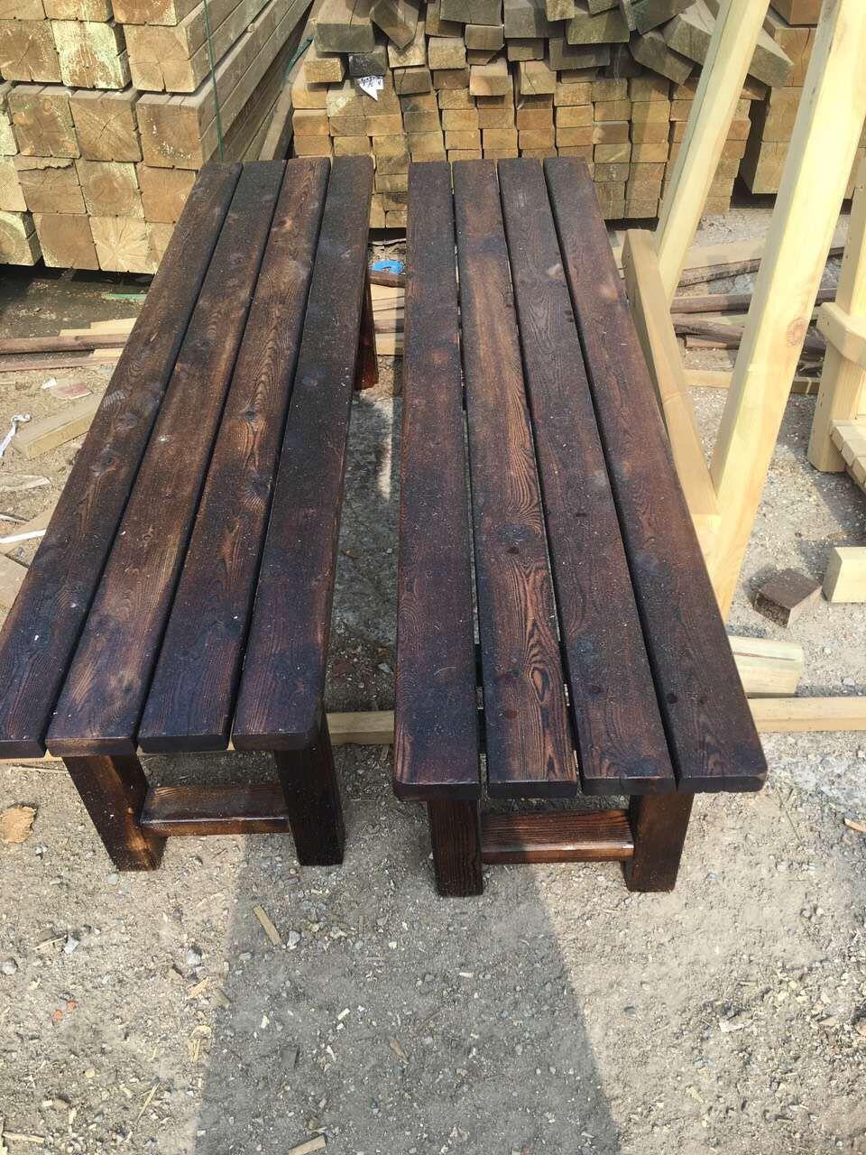 碳化木桌椅