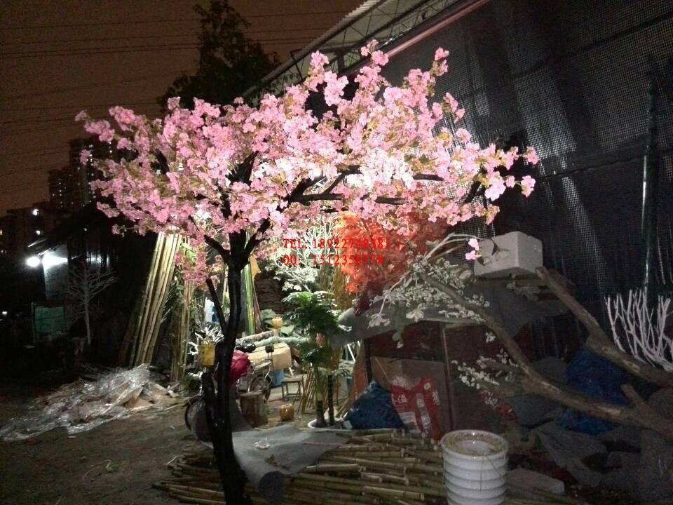 人造樱花树 生产直销 室内仿真樱花树艺术造型