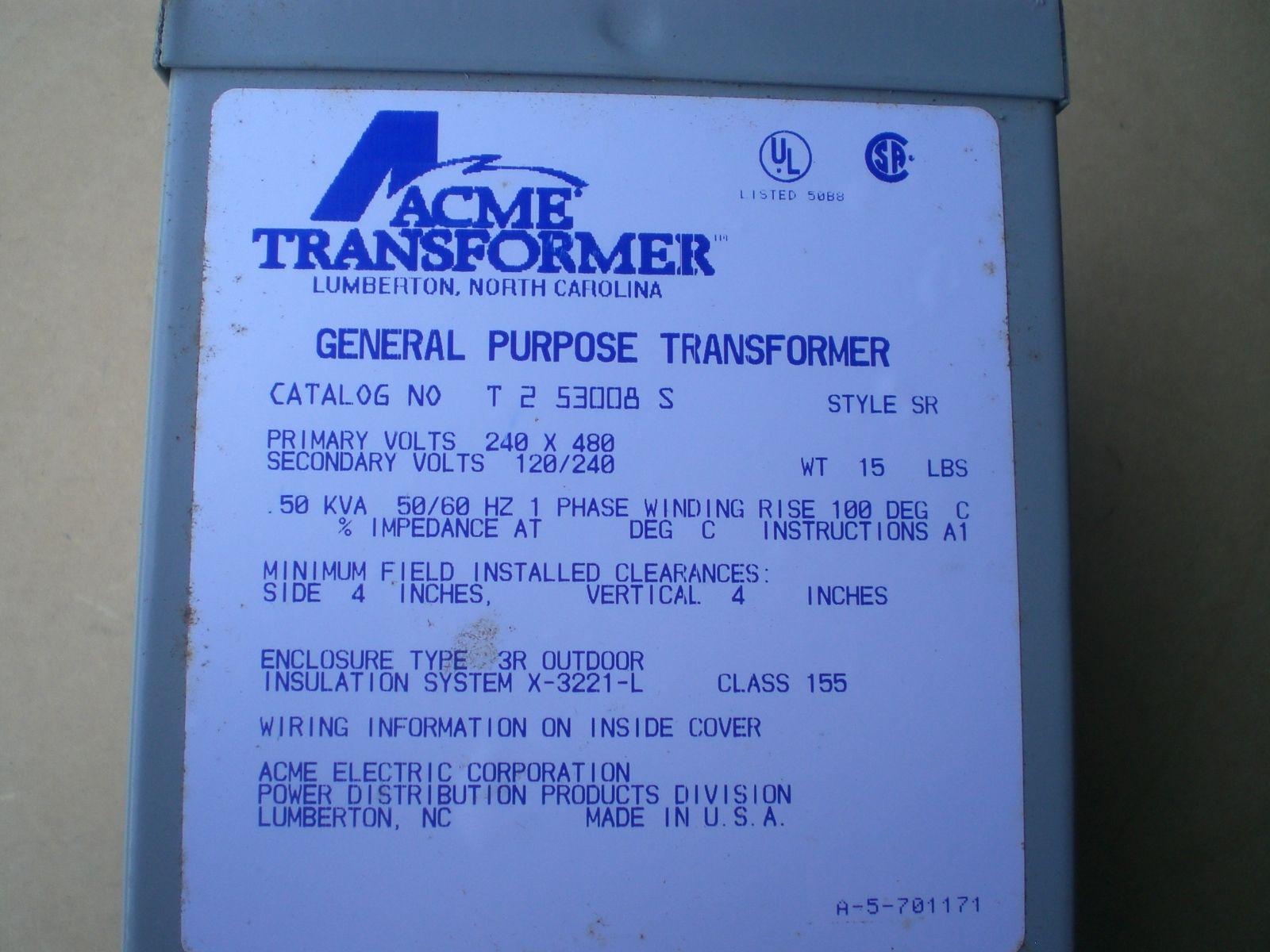 T-2-53014-4S美国ACME变压器普奥柯柯代理