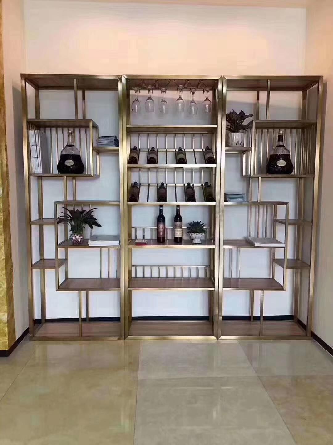 酒柜靠墙客厅现代简约落地钢化玻璃酒柜收藏柜透明展示柜