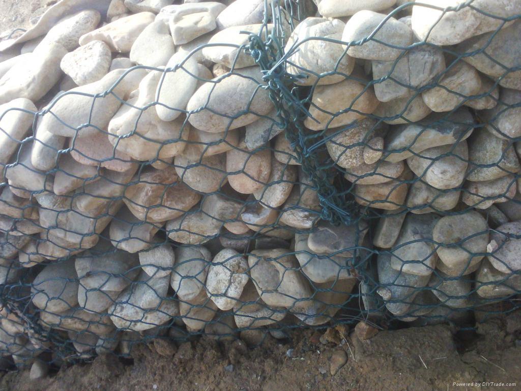 河道护坡用宾格石笼铁丝网，热镀高锌宾格网垫
