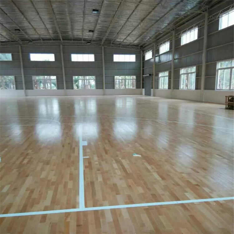 实木篮球场运动木地板 室内羽毛球体育木地板厂家