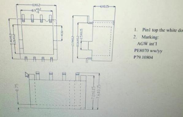 特制8PIN贴片网络变压器1:1高U45MH网络滤波器网口芯片