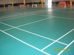 羽毛球PVC塑胶地板，羽毛球塑胶地板。PVC运动场地板