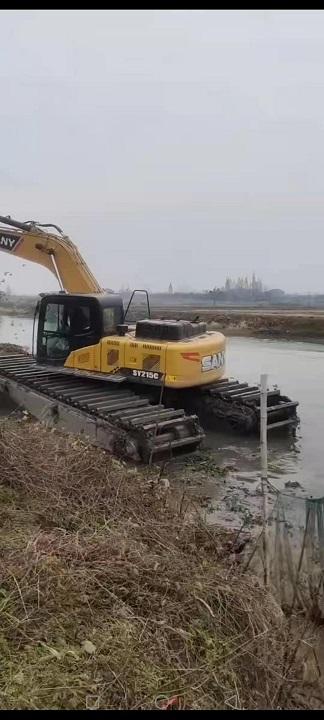 河道清淤韶关附近水陆挖机租赁