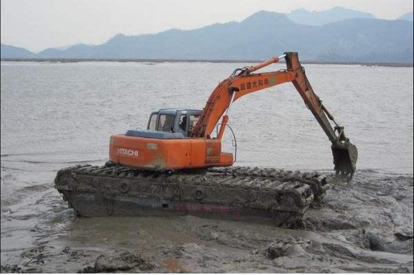 江南企业清淤工程机械水上挖掘机出租