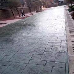 新疆市政广场工字砖压模地坪施工混凝土压花彩色强化料模具免费