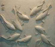 大理石魚雕刻/石雕工藝品 MGS097