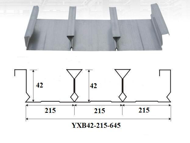 YXB42-215-645闭口楼承板