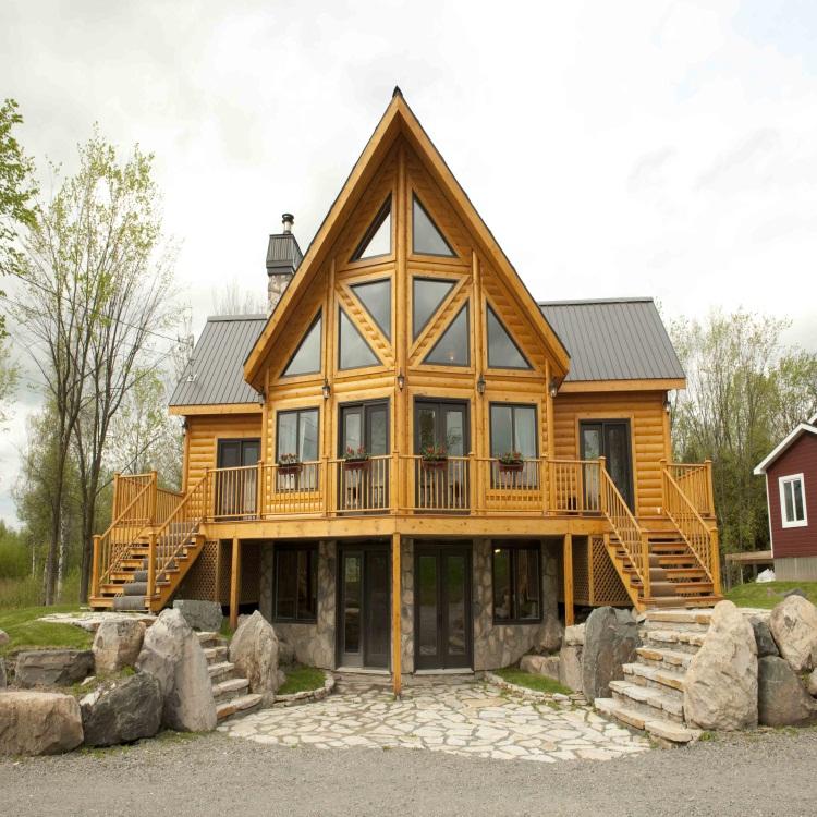 联众贝尔木屋俄罗斯樟子松110mm小木屋加工木材原木木屋别墅木质酒店
