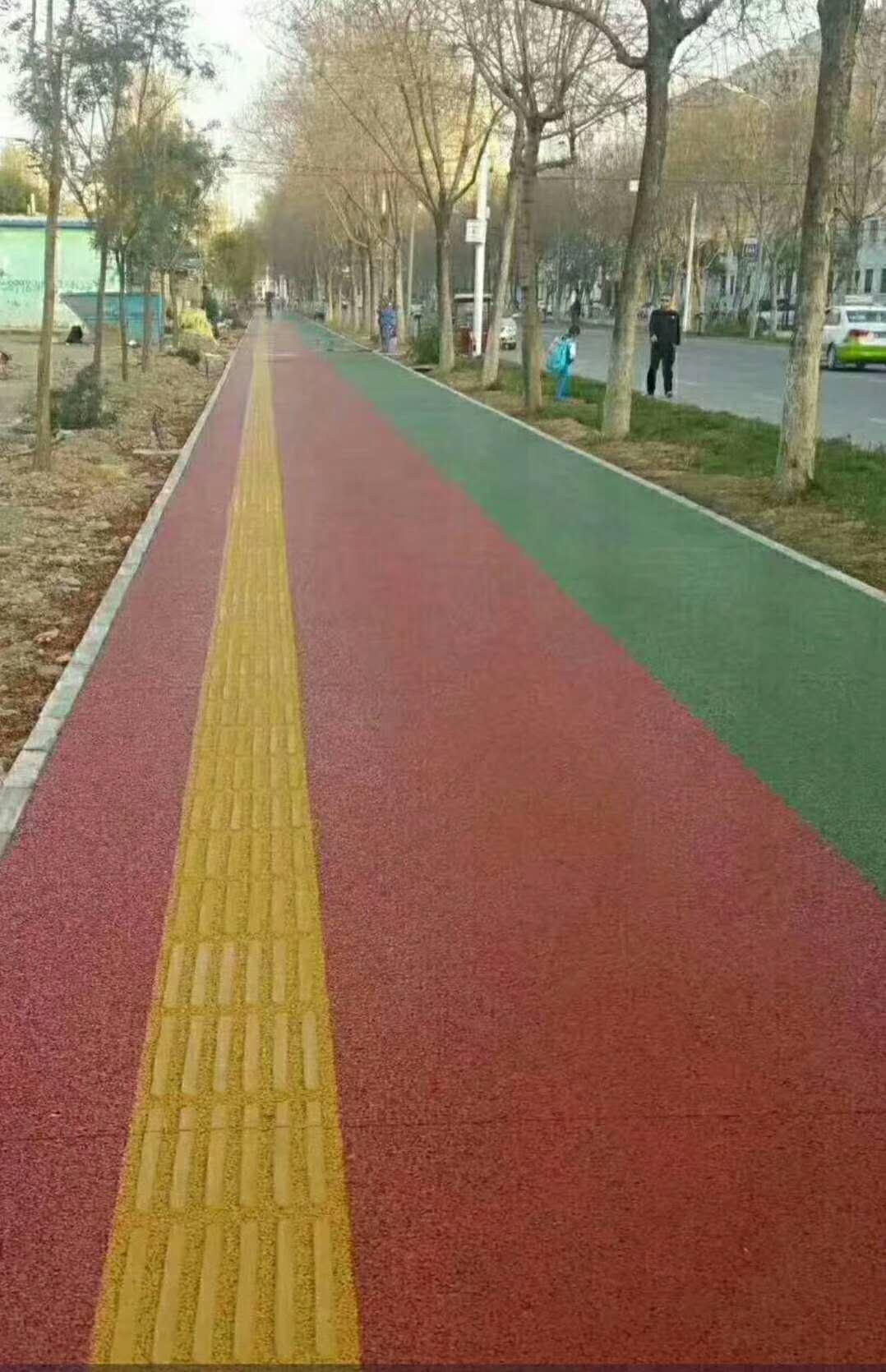 彩色透水混凝土道路，上海誉臻透水地坪新材料科技公司