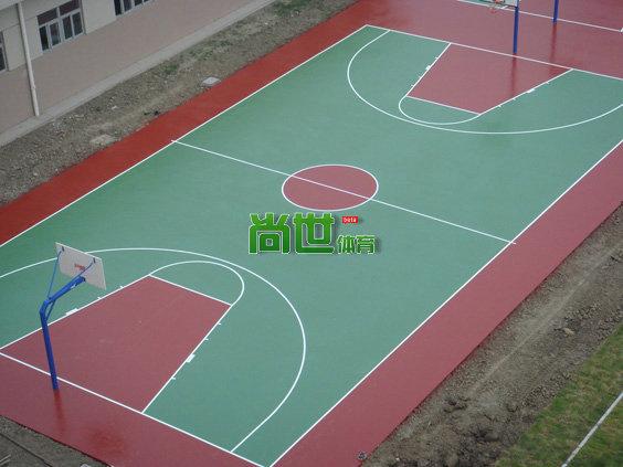 西安室外篮球场地铺设施工画线