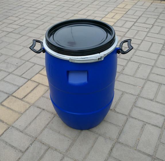 耐酸碱50升大口铁箍塑料桶