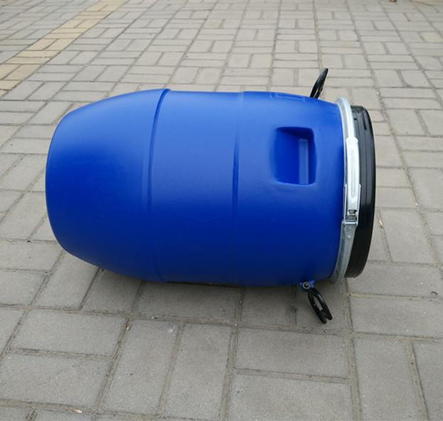 耐酸碱50升大口铁箍塑料桶