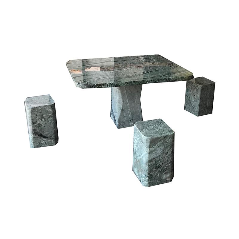 九龙壁石桌石凳户外家用正方形石桌庭院室外茶台花园天然石桌