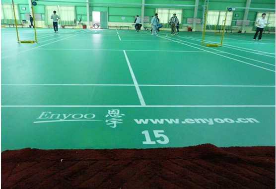 恩宇羽毛球专用PVC弹性地板 羽毛球地胶