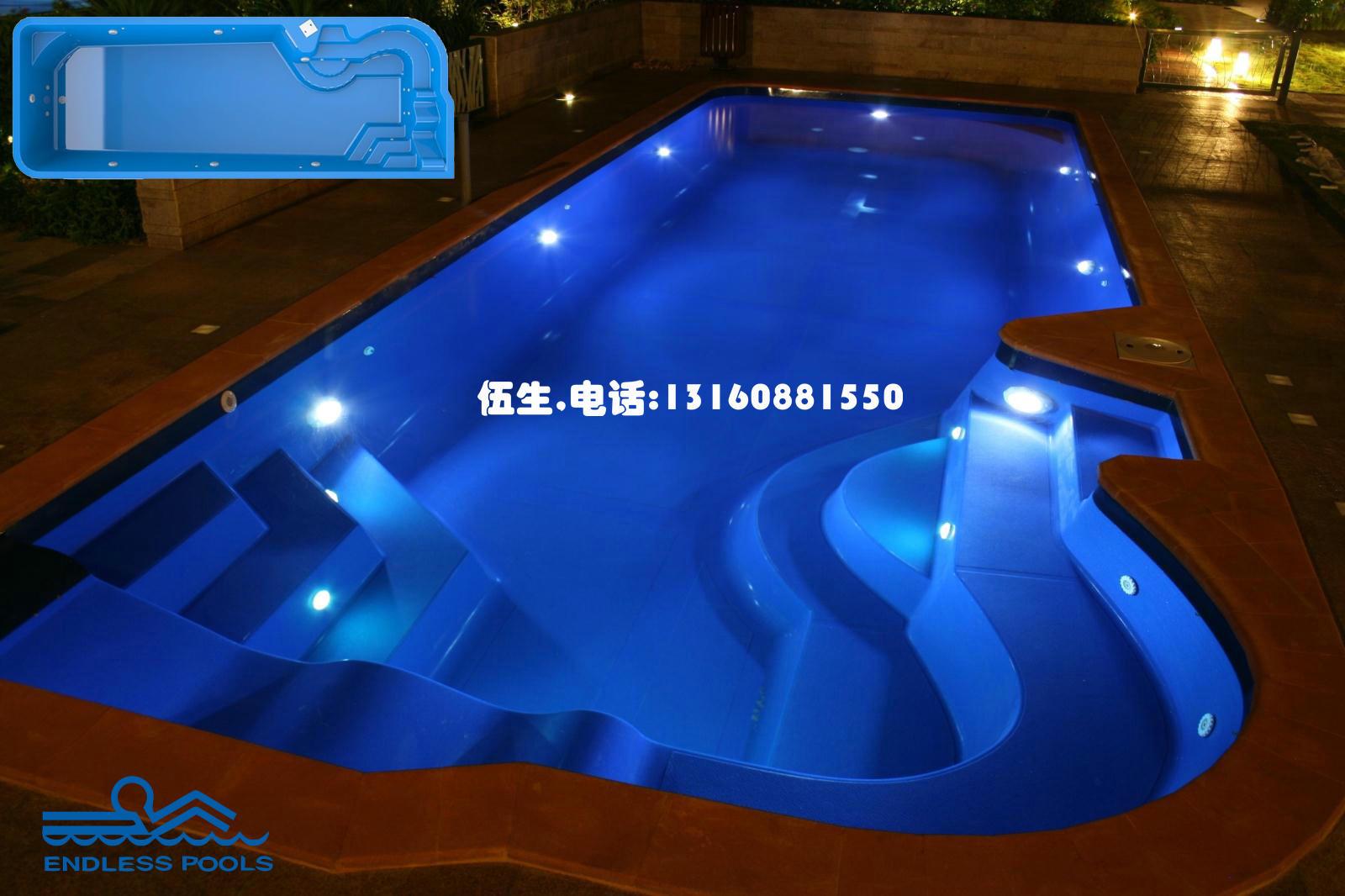 7天建造恩德莱斯ENDLESS POOLS私人泳池  玻璃纤维游泳池
