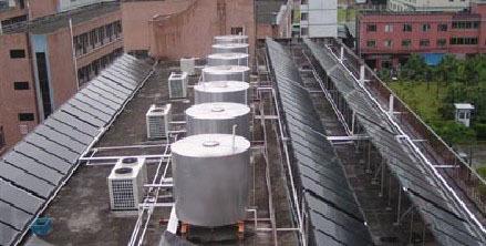 太阳能加热泵中央热水工程