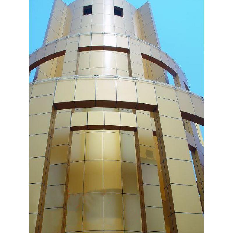 广东勾搭式瓦楞铝单板定制吊顶展厅波浪板专用装饰
