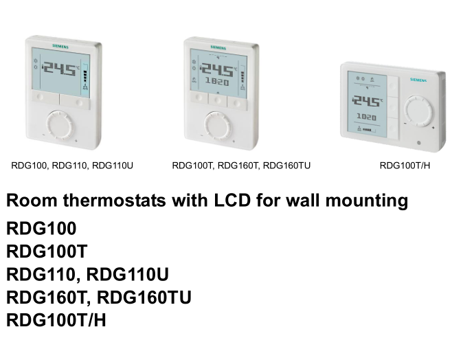 RDG100,西门子房间温控器