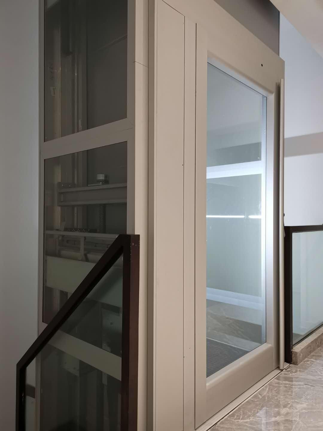 2-6层家用别墅小电梯，无底坑四面透明，可定制尺寸