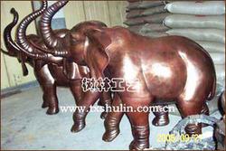 河北树林雕塑制作中心生产铜麒麟铜狮子，大象雕塑