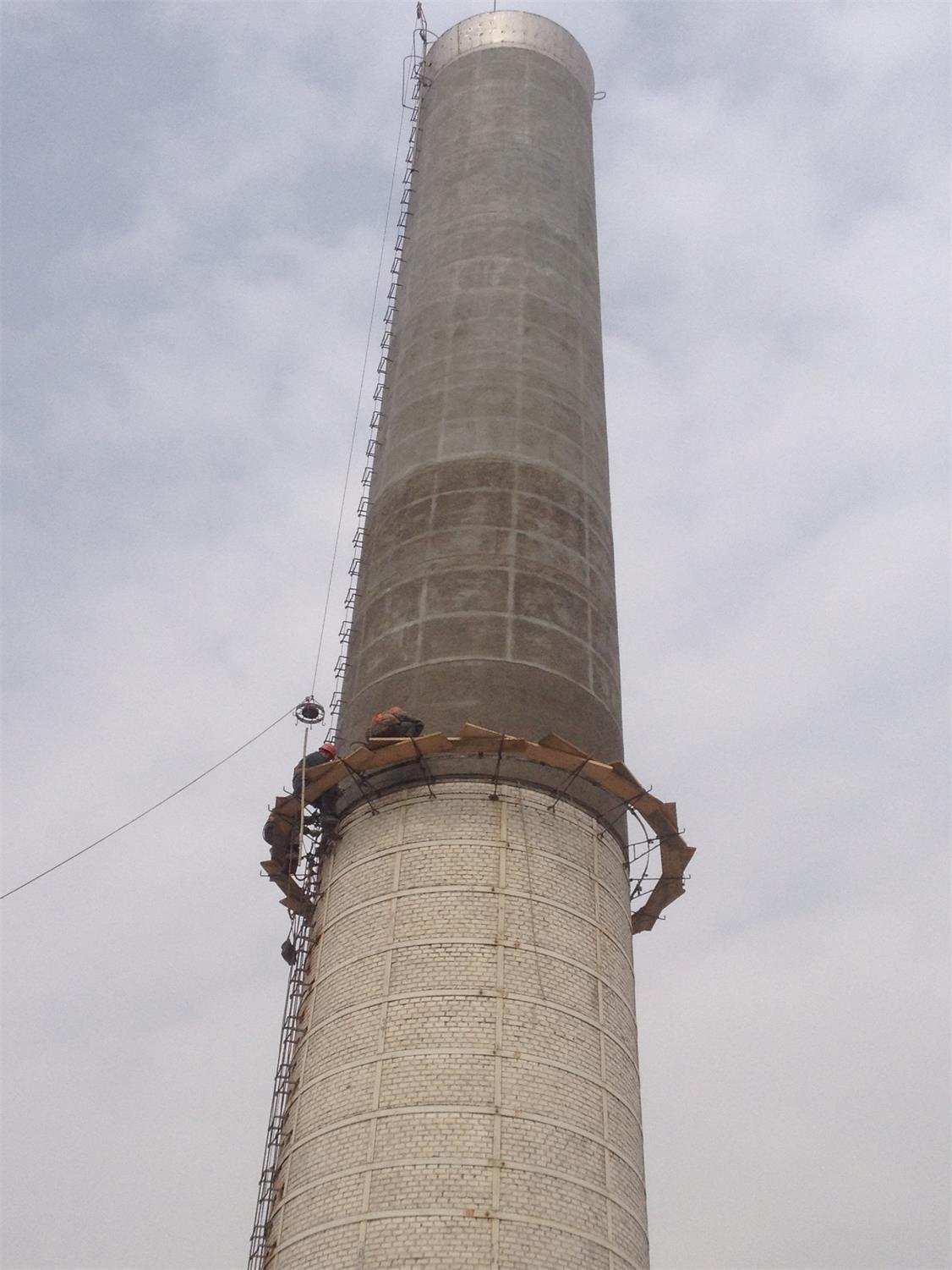 50米锅炉烟囱拆除加高专业公司