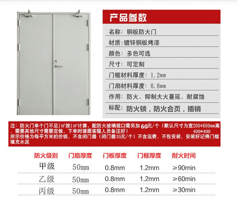 青海钢质防火门厂家批发价