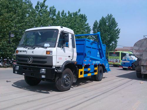 重汽8立方摆臂式垃圾车 程力地坑式摆臂式垃圾车 加粗油缸提示能力加强1-2吨
