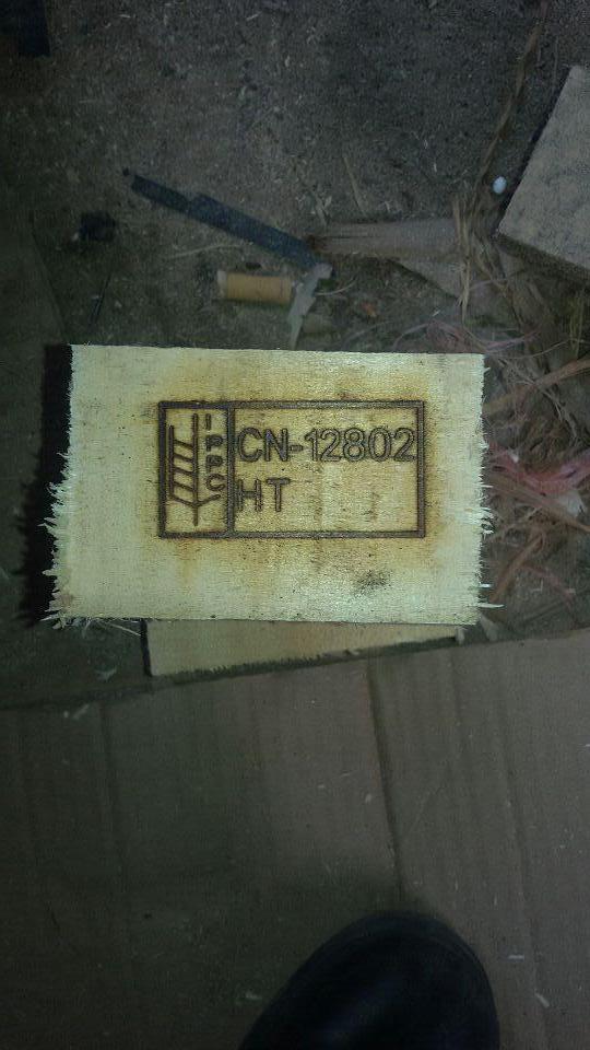 IPPC熏蒸热处理标识烙印欧标出口烙印章托盘木箱生产日期商标烙印机