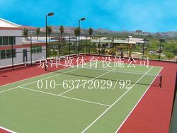 标准网球场地面施工网球场围网设计丙烯酸网球场灯光安装