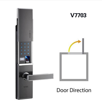 进口VOC指纹锁家用智能门锁密码锁防盗门锁电子锁黑金上门安装