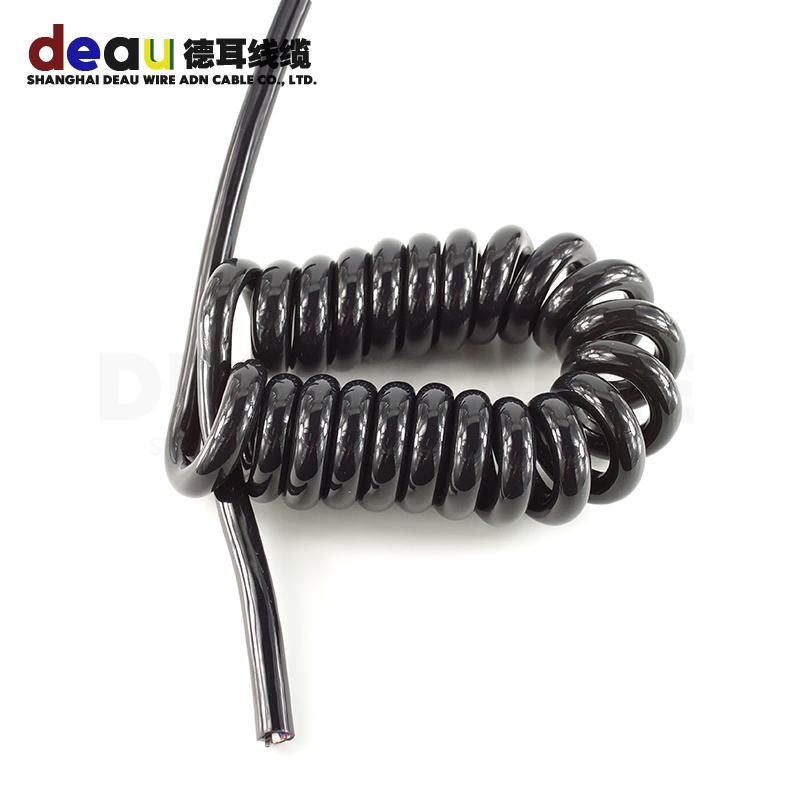 10*0.5 十芯高回弹性螺旋电缆 弹簧电缆