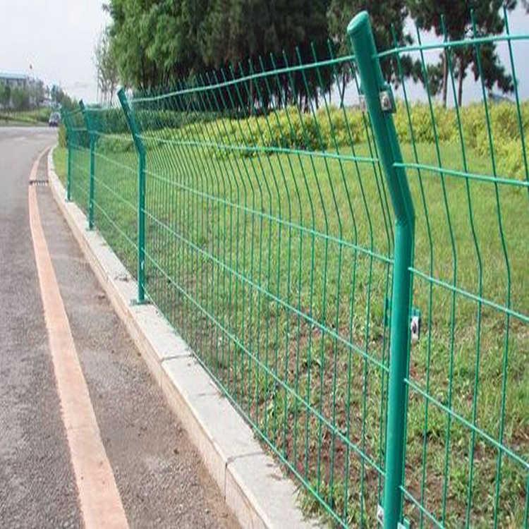 园林花坛围栏 市政绿地护栏 厂区隔离防护网 双边丝护栏