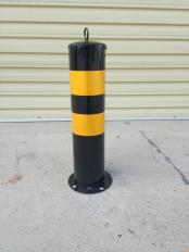 加厚地柱钢管警示防撞柱固定隔离桩停车桩挡车路障柱路桩铁立柱
