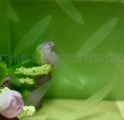 广州耐智 树叶竹叶花纹防滑玻璃地板玻璃 艺术玻璃