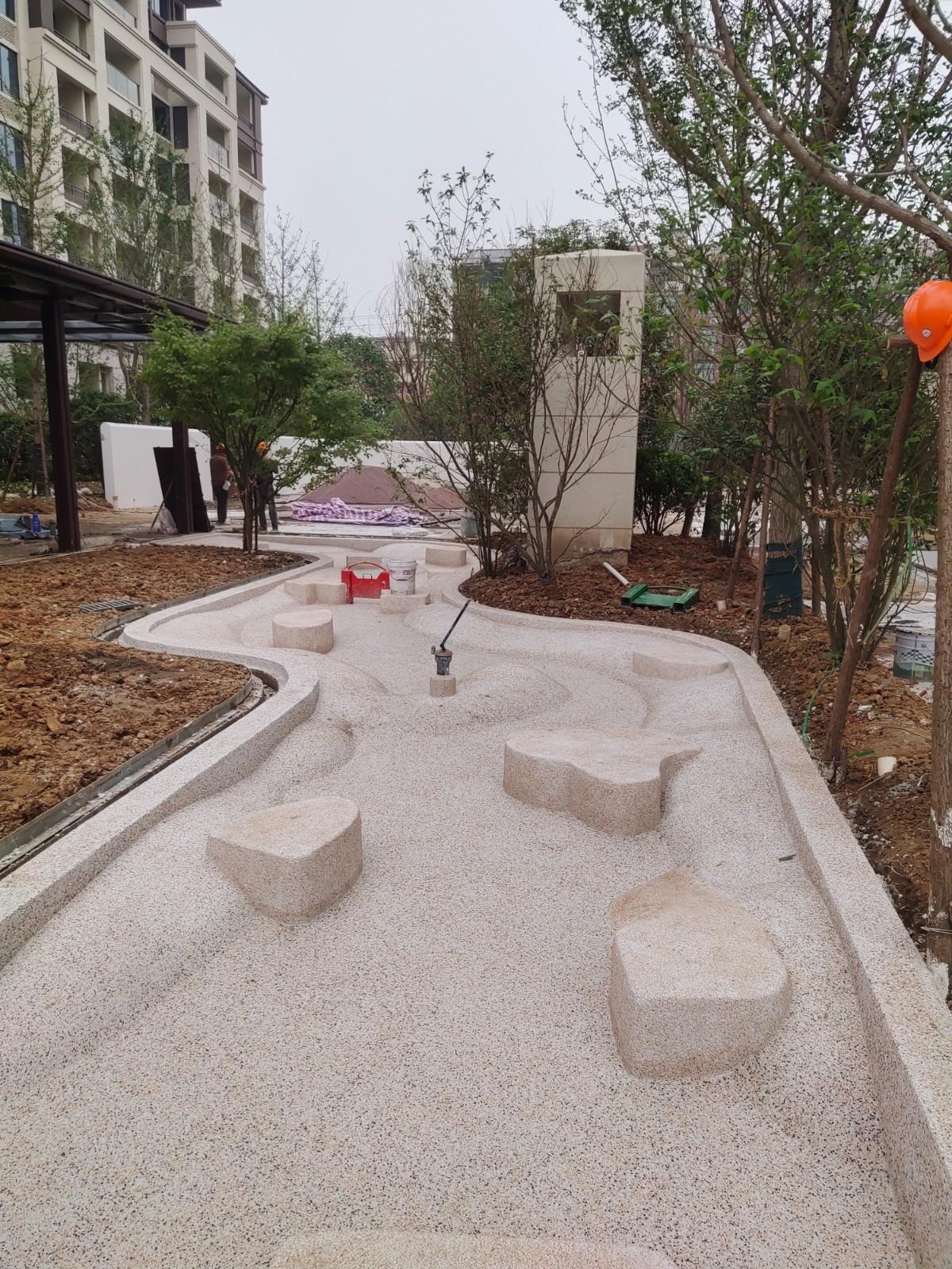 安徽芜湖景区水洗石柱子施工水洗石泳池包工包料