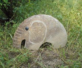 自然石大象雕刻GAB436