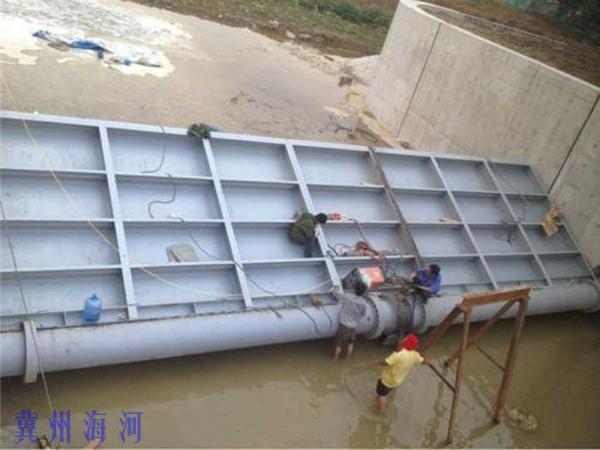 海河水利定做插板式焊接闸门1000×1000机闸一体式钢制闸门